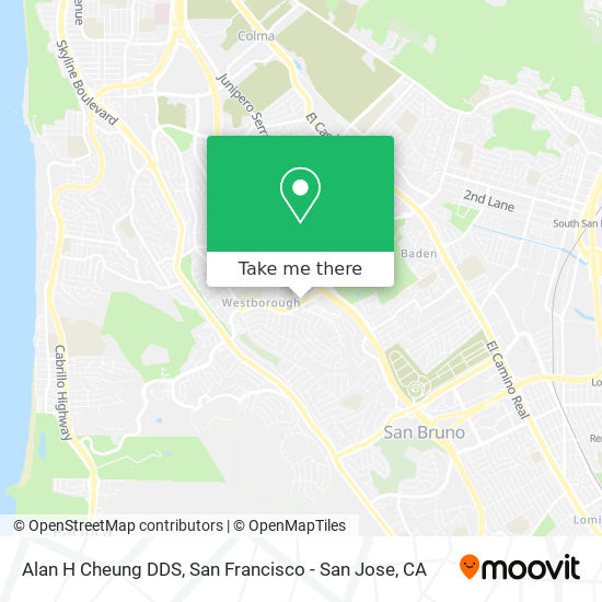 Alan H Cheung DDS map