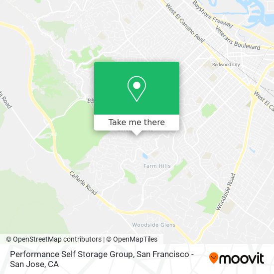 Mapa de Performance Self Storage Group