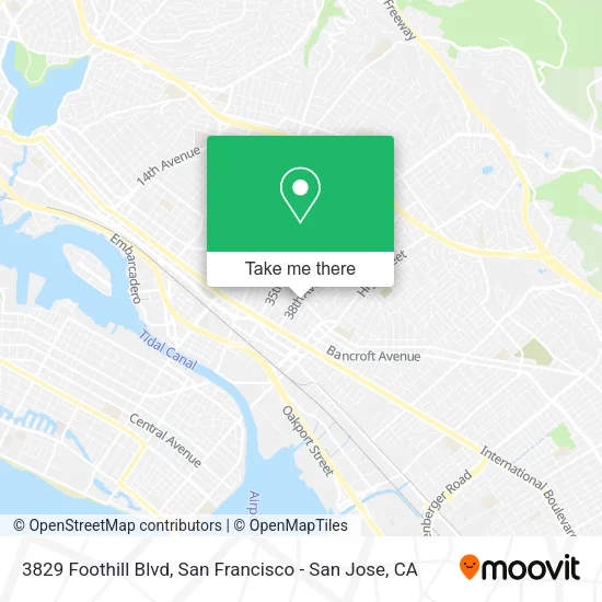 Mapa de 3829 Foothill Blvd