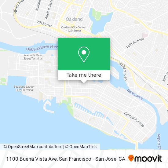 Mapa de 1100 Buena Vista Ave