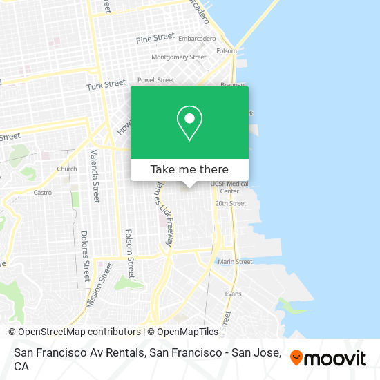 San Francisco Av Rentals map
