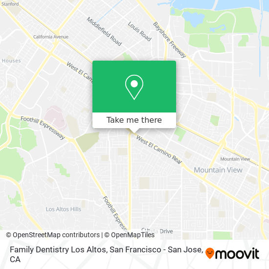 Mapa de Family Dentistry Los Altos