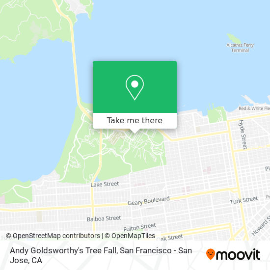 Mapa de Andy Goldsworthy's Tree Fall