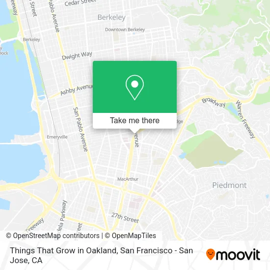 Mapa de Things That Grow in Oakland