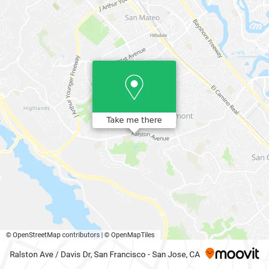 Ralston Ave / Davis Dr map