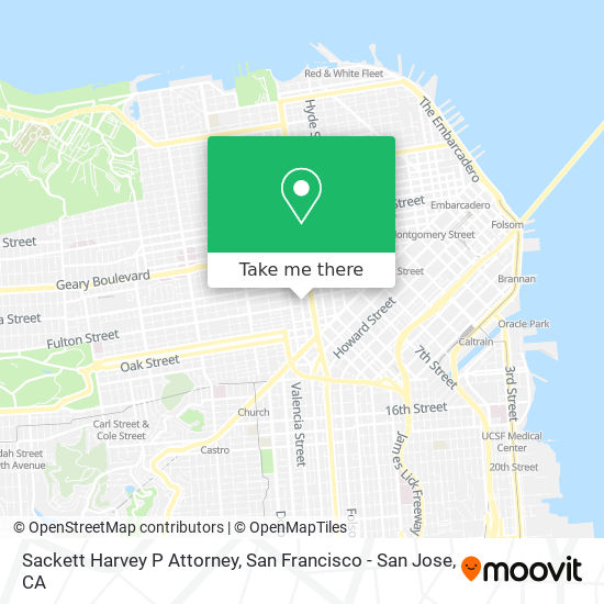 Sackett Harvey P Attorney map