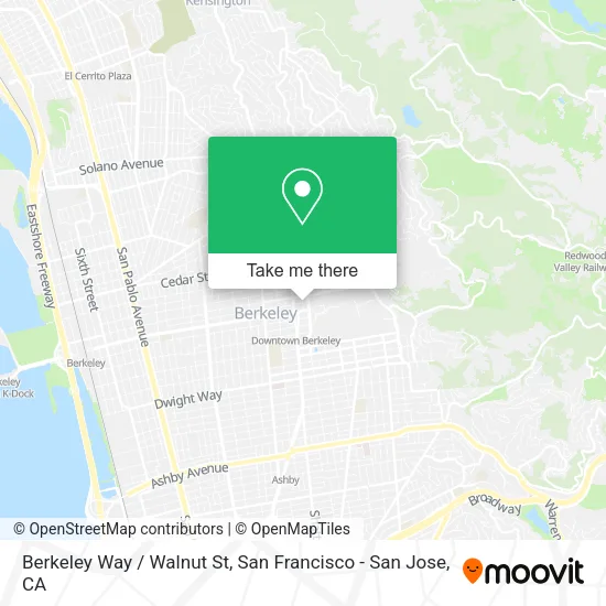 Berkeley Way / Walnut St map