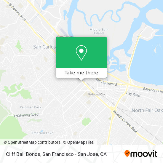 Mapa de Cliff Bail Bonds