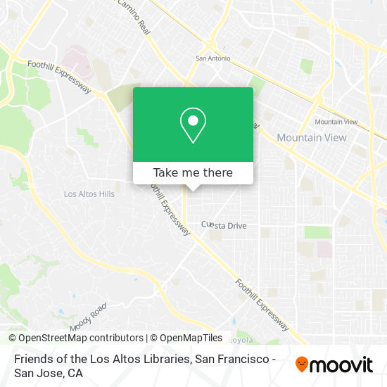 Friends of the Los Altos Libraries map
