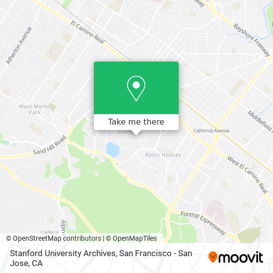 Stanford University Archives map