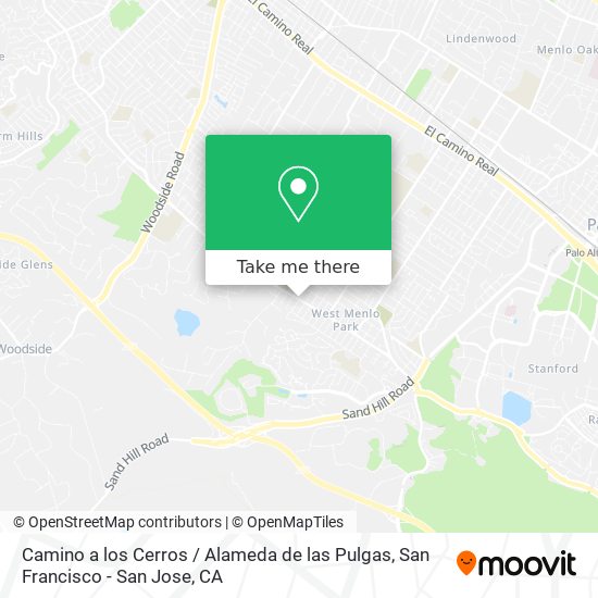 Mapa de Camino a los Cerros / Alameda de las Pulgas