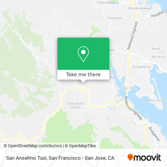 San Anselmo Taxi map