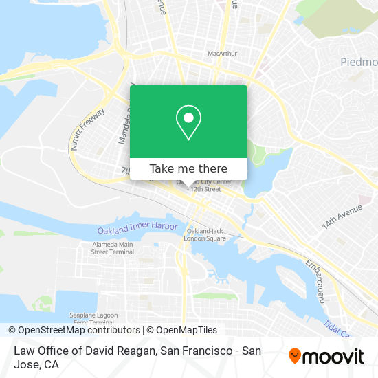 Law Office of David Reagan map