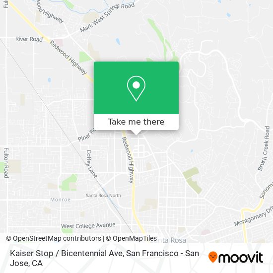 Kaiser Stop / Bicentennial Ave map