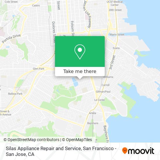 Silas Appliance Repair and Service map