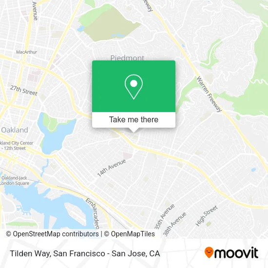 Mapa de Tilden Way