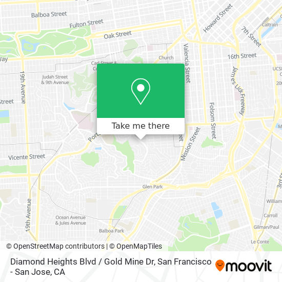 Diamond Heights Blvd / Gold Mine Dr map