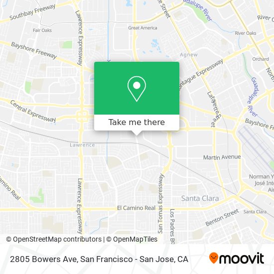 Mapa de 2805 Bowers Ave