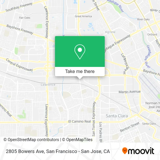Mapa de 2805 Bowers Ave