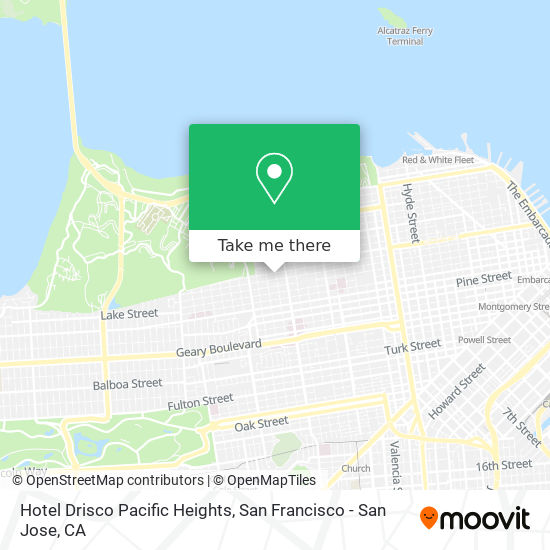Mapa de Hotel Drisco Pacific Heights