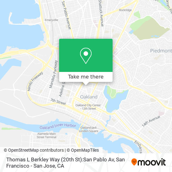 Thomas L Berkley Way (20th St):San Pablo Av map