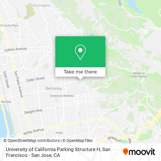 University of California Parking Structure H map