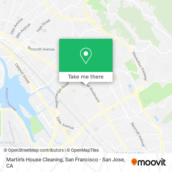 Martin's House Cleaning map