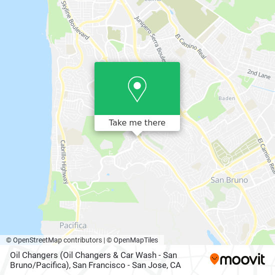 Oil Changers (Oil Changers & Car Wash - San Bruno / Pacifica) map