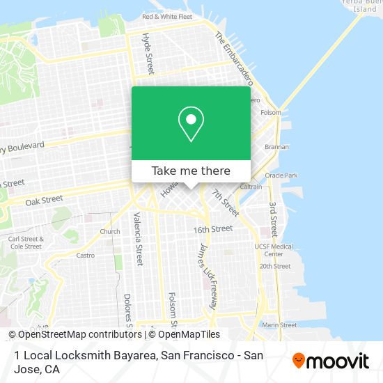 1 Local Locksmith Bayarea map