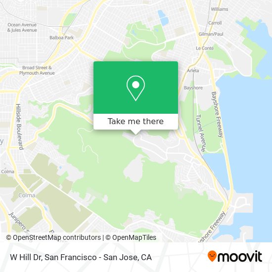 Mapa de W Hill Dr