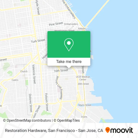 Mapa de Restoration Hardware