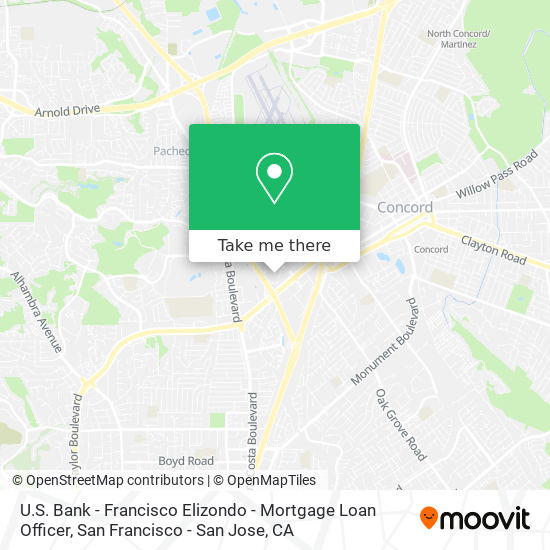 Mapa de U.S. Bank - Francisco Elizondo - Mortgage Loan Officer