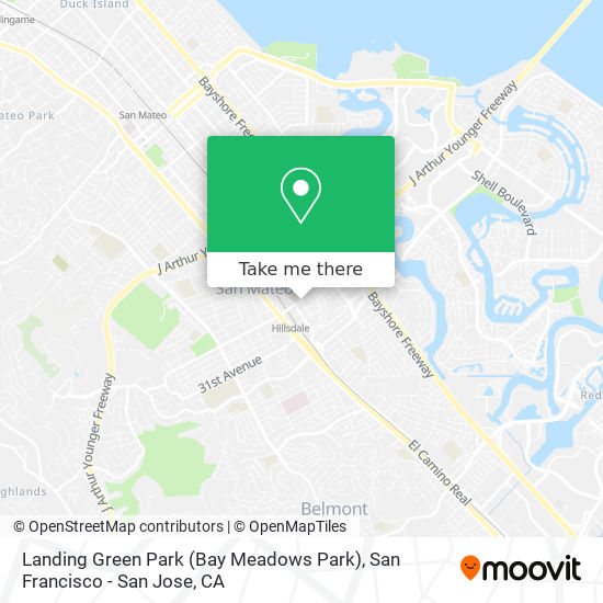 Mapa de Landing Green Park (Bay Meadows Park)