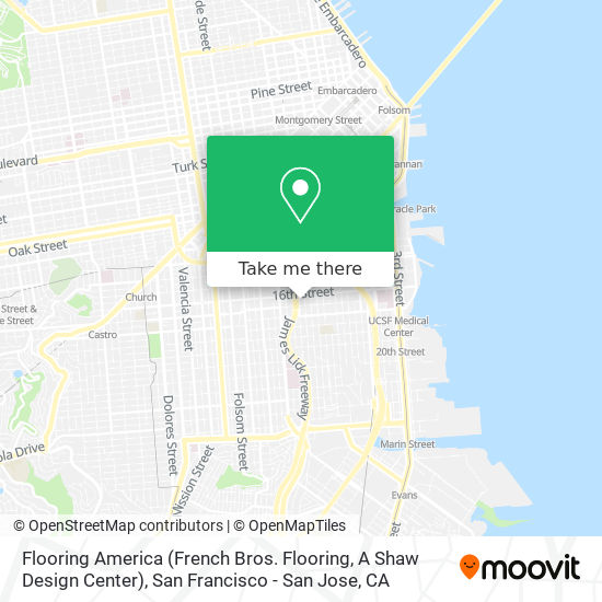 Mapa de Flooring America (French Bros. Flooring, A Shaw Design Center)