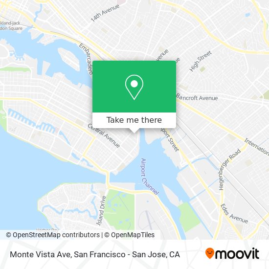 Monte Vista Ave map