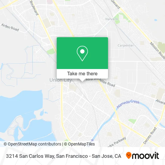 Mapa de 3214 San Carlos Way