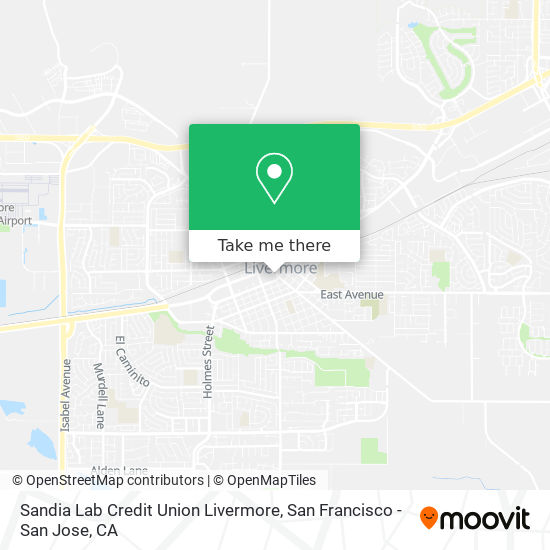 Mapa de Sandia Lab Credit Union Livermore