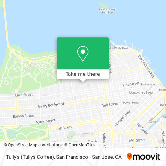 Tully's (Tullys Coffee) map