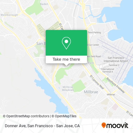 Donner Ave map