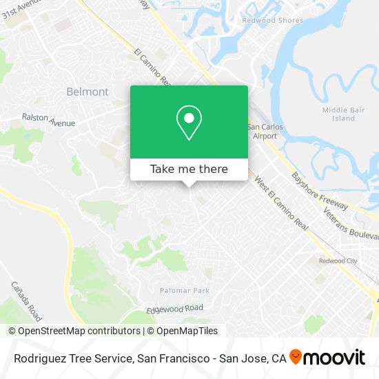 Rodriguez Tree Service map