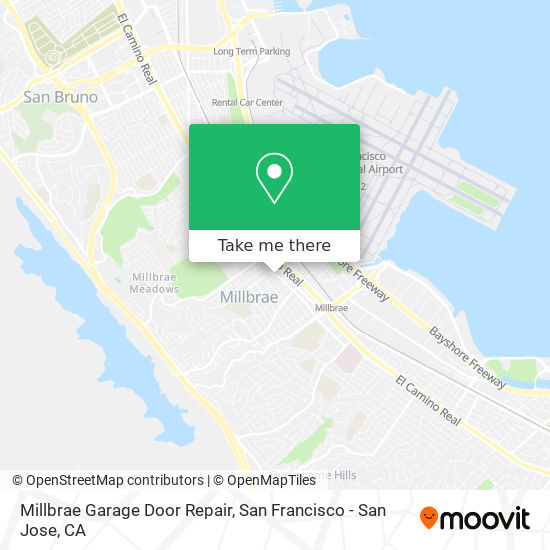 Mapa de Millbrae Garage Door Repair