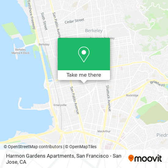 Mapa de Harmon Gardens Apartments