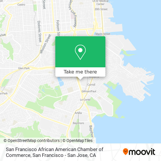 Mapa de San Francisco African American Chamber of Commerce