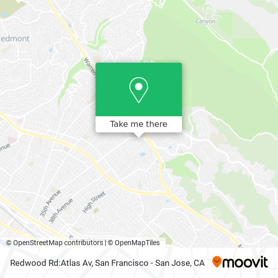 Mapa de Redwood Rd:Atlas Av