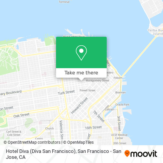 Hotel Diva (Diva San Francisco) map