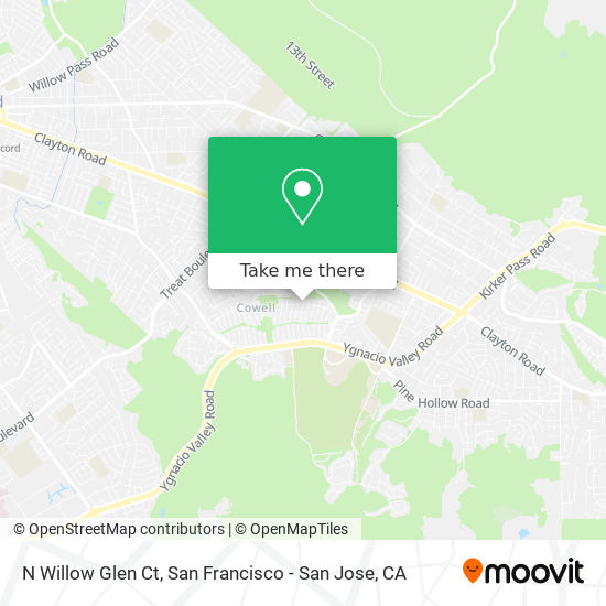 N Willow Glen Ct map