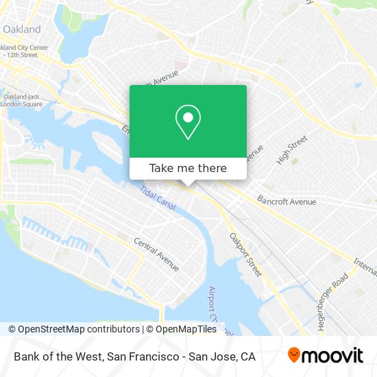 Mapa de Bank of the West