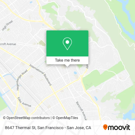 Mapa de 8647 Thermal St