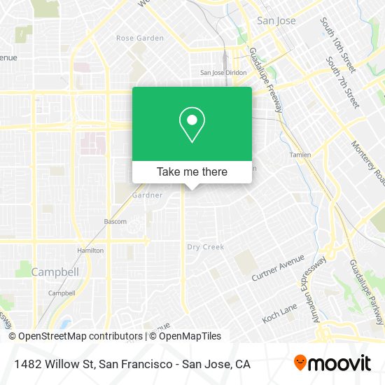 Mapa de 1482 Willow St
