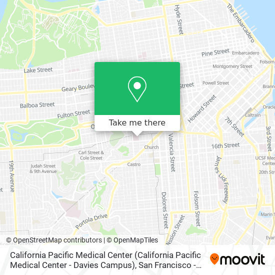 California Pacific Medical Center (California Pacific Medical Center - Davies Campus) map